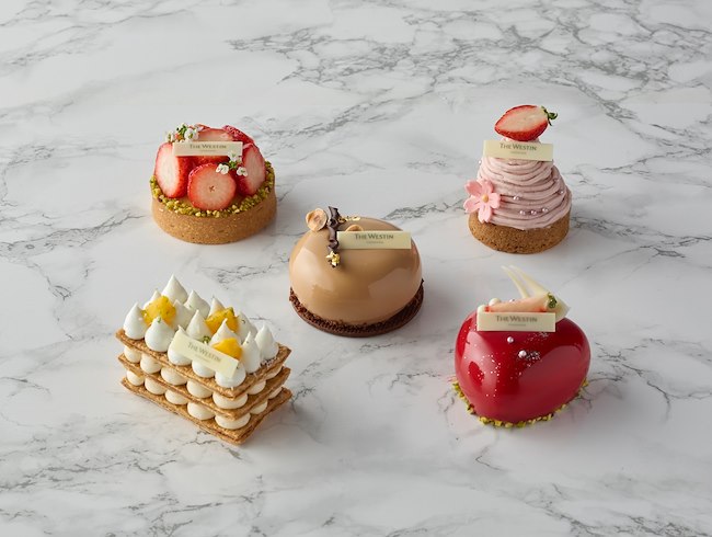 ウェスティンホテル横浜　スイーツ　カフェ　ミルフィーユ　モンブラン　桜　いちご